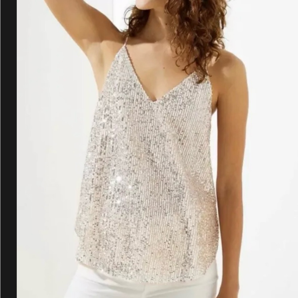 NEW LOFT SEQUIN CAMI TANK